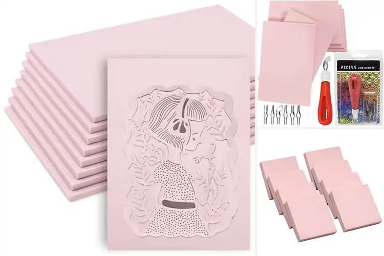 Detailed view of Best 8 Pack Rubber Carving Blocks