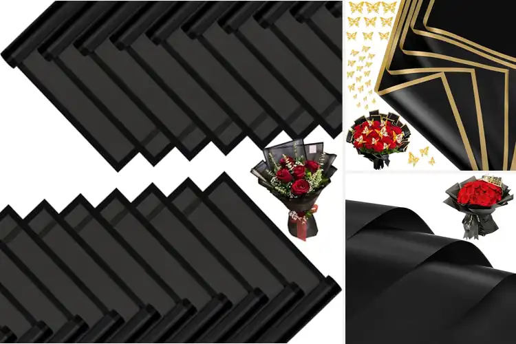 Detailed view of Best Black Flower Wrapping Papers: Top 10 Elegant Picks