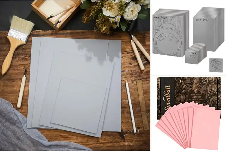 Detailed view of Best Mixed Size Linoleum Blocks