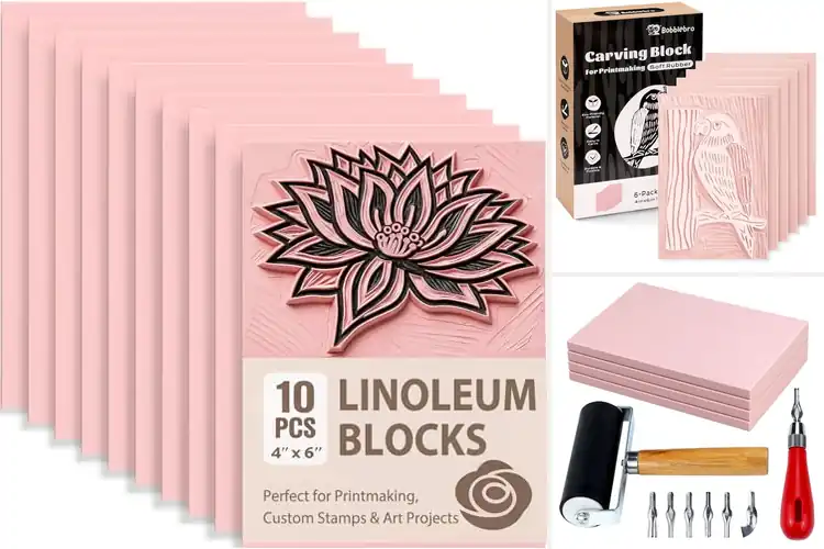 Detailed view of Best Soft Rubber Linoleum Blocks